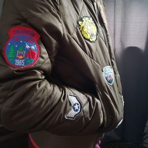 Zara Man Bomber Jacket with Patches